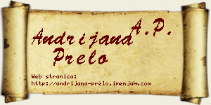 Andrijana Prelo vizit kartica